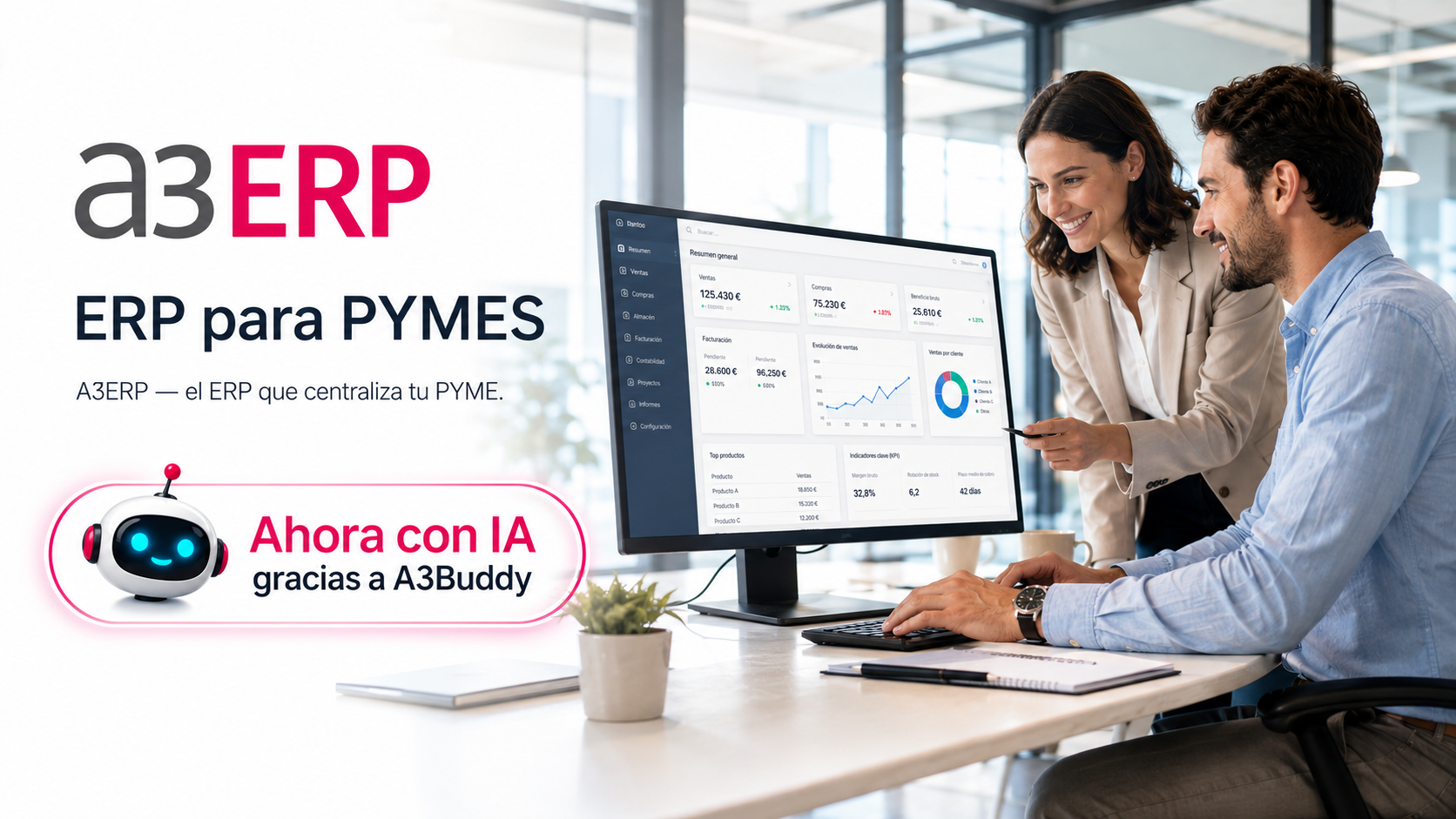 Equipo de Systray trabajando con A3ERP